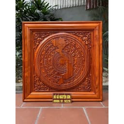 Tranh Trống Gỗ Hương Nam Phi Vuông 81cm 1