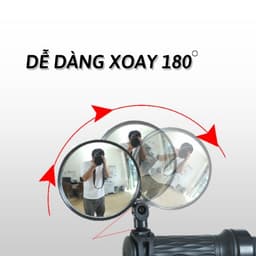 Gương xe đạp thể thao quay 360 độ linh hoạt, Kính xe đạp cổ ngắn tiện lợi gắn ghi đông GX01 7