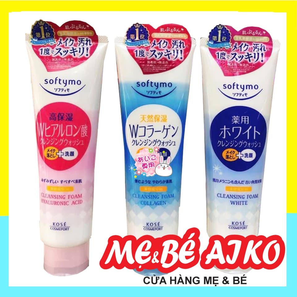 Sữa rửa mặt Trắng Da Kose Softymo Cleasing Foam 190g