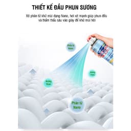 Bình Xịt Khử Mùi Hôi Chân Hôi Giày Hạn Chế MỒ HÔi CHÂN Kháng Khuẩn Mát Lạnh Hương Thêm Giữ Cực Lâu Dài 8
