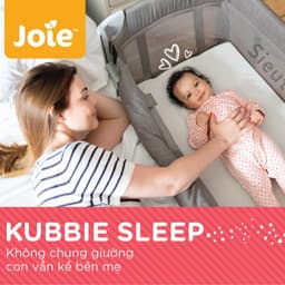 Giường cũi trẻ em Joie Kubbie Sleep Foggy Gray 7