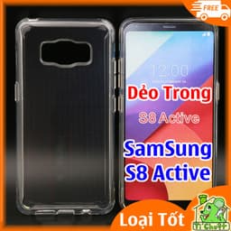 [Chống Sốc 4 Góc] Ốp Lưng Samsung S8 Active Silicon Dẻo Trong Suốt Loại Tốt Lâu Ố Vàng Có 1
