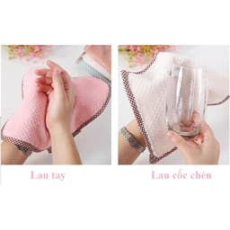 Khăn lau bếp khăn lau đa năng siêu thấm loại mới có móc treo giá rẻ 2