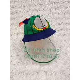 [Bé 0-2 tuổi] Mũ vành bucket hình mèo chống giọt bắn cho trẻ em, vòng đầu 48cm, tấm chắn có thể tháo rời 5