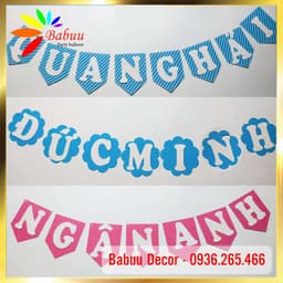 Dây chữ ghép tên có dấu trang trí sinh nhật 4