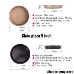 Khuôn làm bánh cao cấp chống dính SET 5 chiếc, khuôn nướng bánh mì, pizza, cupcake bằng thép carbon an toàn 7