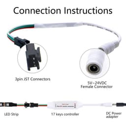SP103E SP104E BỘ ĐIỀU KHIỂN 14 NÚT 17 NÚT CHO LED FULL MÀU LED ARGB WS2812 WS2811 UCS1903 7