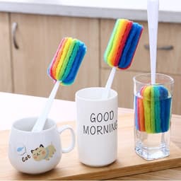Cây Rửa Cốc Ly 7 Màu - Dụng Cụ Cọ Bọt Biển Rửa Vệ Sinh Bình Sữa 2