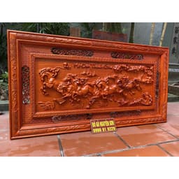 Tranh Mã Đáo Thành Công Gỗ Hương sơn pu cao cấp 2