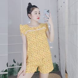Đồ ngủ nữ lụa pijama đồ bộ pyjama lụa 100D bộ ngủ mặc nhà quần đùi cute dễ thương cao cấp bigsize ESHOP PM03 3