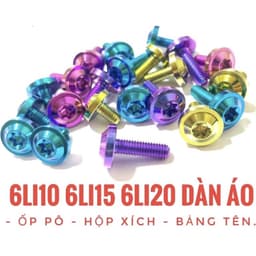 (Mua từ 2) ỐC TITAN 6li15 6li20 DÙ TO DÀY GẮN DÀN ÁO , DÈ TRƯỚC SAU , ỐP PÔ , HỘP XÍCH XE MÁY 5