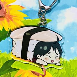 (mua 1 tặng 1) ( Mica trong acrylic ) Móc khóa xinh xắn in hình HAIKYUU!! VUA BÓNG CHUYỀN ver MIẾNG SUSHI anime chibi 2