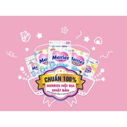 Hàng Chính Hãng - Tã/Bỉm dán Merries S82, M64, L54, L54, XL44, NB90 2