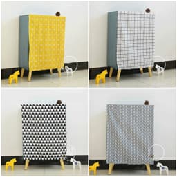 Rèm dán đa năng không cần đóng đinh khoan tường vải kẻ caro 5
