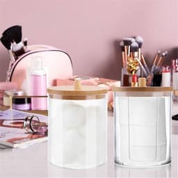 KUNHEV Hộp Đựng Bông Tẩy Trang Bằng Acrylic Trong Suốt 5