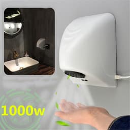 Máy Sấy Tay Treo Tường Điện Tự Động Nhanh Ấm Không Khí Vệ Sinh Trắng Mới 4