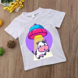 Áo Thun In Hình Bò Sữa Cho Bé Trai Bé Gái Cực Cute 9