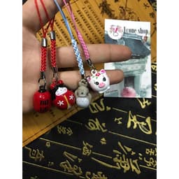 (random) Móc Khóa Daruma bóng nhiều hình Chuông Lục Lạc - Dây Treo Điện Thoại, Túi Xách May Mắn Phong Cách Nhật Bản 3
