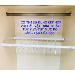 Thanh treo rèm đa năng không cần đóng đinh, khoan và có thể kéo dài 3
