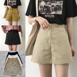 Quần Short Kaki Lưng Cao túi cơi cho Nữ m508 2