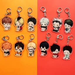 (mua 1 tặng 1) Móc khóa mica Haikyuu!! Vua bóng chuyền ver cry hình in 2 mặt 1