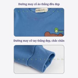 [10-29KG] Bộ Dài Tay Cho Bé Trai KIMCHIBABY Vải Cotton Cao Cấp 190gsm Họa Tiết Bluey, Đồ Bộ Cho Bé Mặc Thu Đông KD607 9