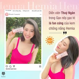 Kem chống nắng HEMIA 50ml dưỡng trắng nâng tone SPF50+  tự nhiên, Thấm mướt nhanh, mịn màng chính hãng Hàn Quốc 6