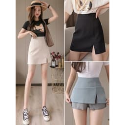 Váy A Ngắn Lưng Cao Xẻ Cá Tính 5