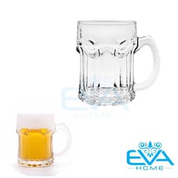 Bộ 6 Cốc Thủy Tinh Vàng Có Quai 300ML – Ly Dập Nổi 3D Sang Trọng, Thành Dày Dặn, Cầm Chắc Tay 8