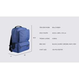 BALO LAP TOP CHÍNH HÃNG SIMPLE CARRY B2B01 SIÊU NHẸ PHÙ HỢP HỌC SINH,CÔNG SỞ, DU LỊCH(bảo hành chính hãng 10 năm 3