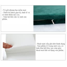 Đệm lót ghế ngồi chất liệu vải nhung cao cấp mút xốp độ nảy cao 5