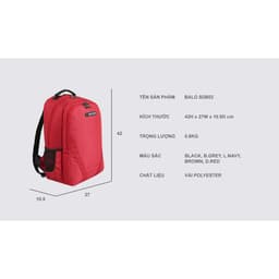 BALO LAP TOP CHÍNH HÃNG SIMPLE CARRY B2B02 SIÊU NHẸ PHÙ HỢP HỌC SINH,CÔNG SỞ, DU LỊCH(bảo hành chính hãng 10 năm 9