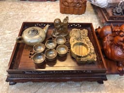 Combo gạt tàn với ấm chén 4