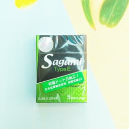 Bao cao su Sagami Type E, Thiết kế có gân gai giúp tăng kích thích, ôm sát thoải mái, Hộp 5 cái 6
