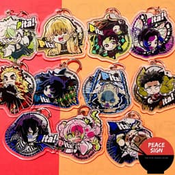 (Mua 1 tặng 1) (V3) Móc khóa Kimetsu no Yaiba Thanh gươm diệt quỷ ver Pita! in hình anime chibi 1
