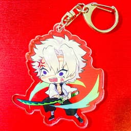 (mua 1 tặng 1) ( Mica ) Móc khóa KIMETSU NO YAIBA THANH GƯƠM DIỆT QUỶ ver CẦM KIẾM anime chibi đáng yêu 7