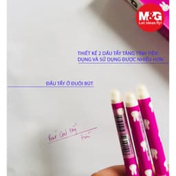 Combo 3/6/12 Bút Viết Tây Xóa Được Mực Tím Học Sinh Nét Mảnh FKP65830 Chính Hãng M&G - Có Ruột Thay 8