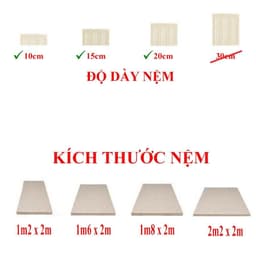 Ga Chống Thấm Bọc Nệm Trơn Chống Thấm Nước Đủ Size Đủ Màu Nhiều Kích Thước M6/M8/2M2 3