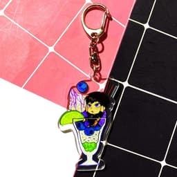 (mua 1 tặng 1) Móc khóa Haikyuu Vua bóng chuyền ver KEM skin mica trong acrylic chibi anime cute quà tặng dễ thương 5