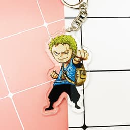 (mua 1 tặng 1) ( Mica ) Móc khóa One Piece Đảo Hải Tặc ver dã ngoại quà tặng dễ thương in hình anime chibi 2