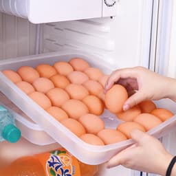 Hộp đựng trứng gà vịt tiện dụng AMIZIN Hộp đựng trứng 24 quả trong tủ lạnh bảo quản lâu 6