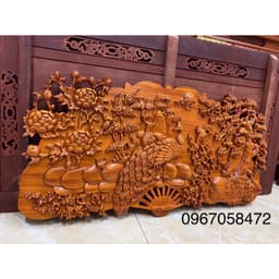 Tranh quạt phu thê viên mãn sơn pu cao cấp 3