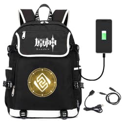 Balo nắp ngang in hình NGUYÊN TỐ GENSHIN IMPACT mẫu mới thiết kế thông minh đi học cho nam nữ 2