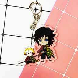 (mua 1 tặng 1) ( Mica ) Móc khóa Kimetsu no Yaiba Thanh gươm diệt quỷ ver kuma quà tặng dễ thương anime chibi 2