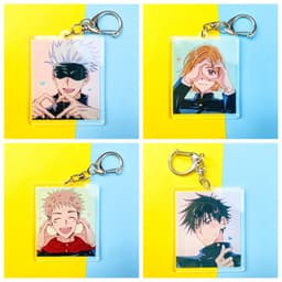 (mua 1 tặng 1) ( mica ) Móc khóa in hình CHÚ THUẬT HỒI CHIẾN JUJUTSU KAISEN móc treo anime trang trí trưng bày xinh xắn 1