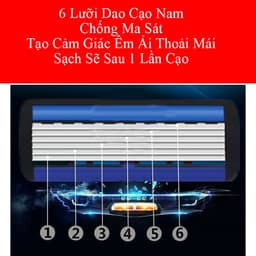 DAO CẠO RÂU CHUYÊN DỤNG NAM 6 TÂNG LƯỠI CAO CẤP 2