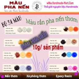 Màu pha nến thơm handmade dạng rắn - Màu pha nến thơm màu tươi sáng và dễ hòa tan - Nguyên liệu handmade 4