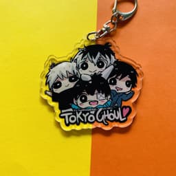 (mua 1 tặng 1) ( Mica ) Móc khóa TOKYO GHOUL ver HAPPY BIRTHDAY quà tặng dễ thương in hình anime chibi 3