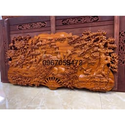 Tranh quạt phu thê viên mãn sơn pu cao cấp 5