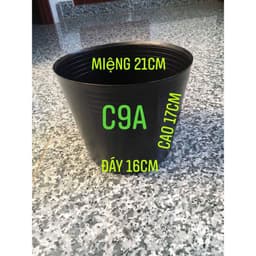 Combo 50 chậu nhựa đen size C9A KT: 21x16x17cm mềm dẻo bền đẹp 1